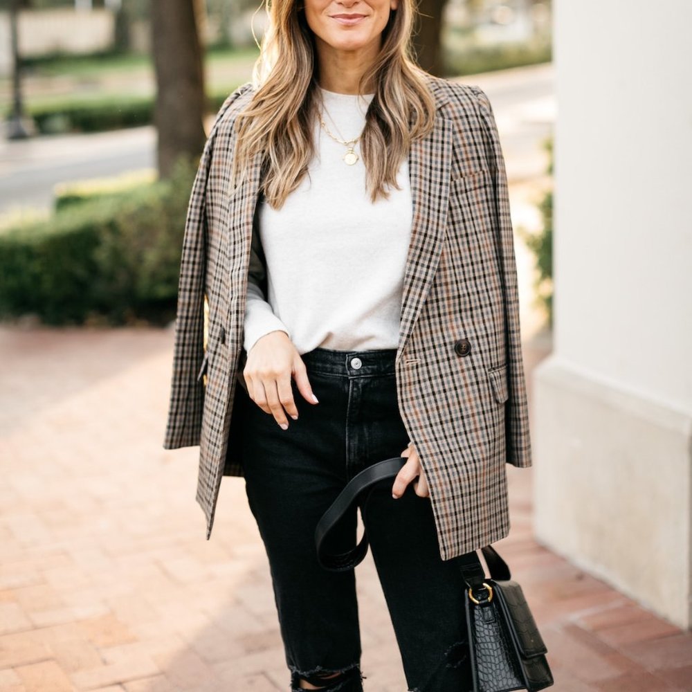 Madewell Dorset Blazer in Coster Plaid